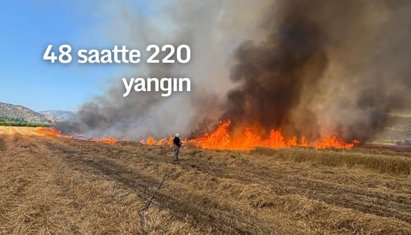 48 saatte 220 yangın
